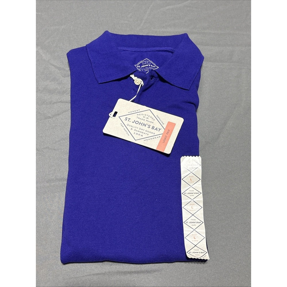 St John's Bay Legacy Men's Polo Shirt, Size Large